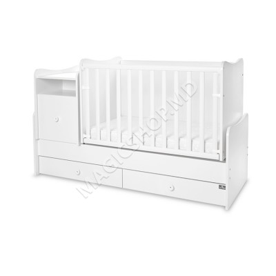 Кроватка детская Lorelli TRIO PLUS 160x70 см White